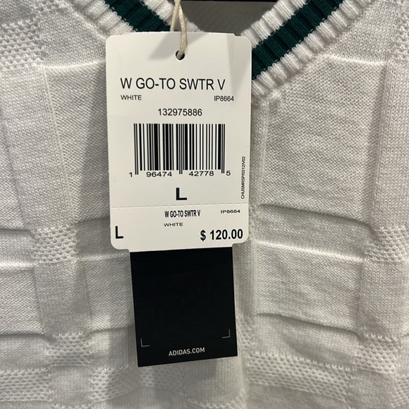 NWT Adidas Golf Sweater Vest Size L - Picture 2 of 5